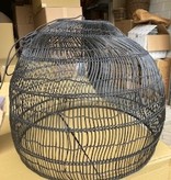 HKliving Wicker hanglamp L - zwart - B-keus