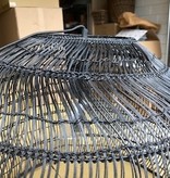 HKliving Wicker hanglamp L - zwart - B-keus