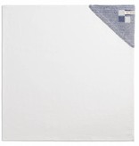 Knit Factory linnen theedoek 'grote blok' ercu/jeans 65x65cm