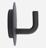 House Doctor Toiletrolhouder 'text', 12cm zwart metaal