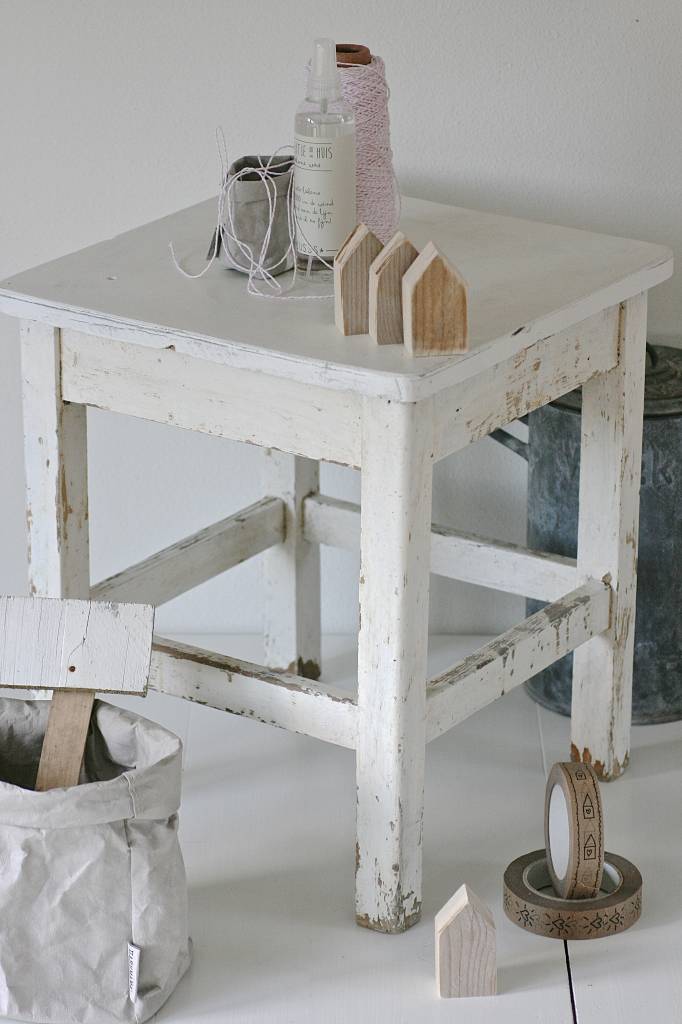 Oud Krukje 41,5x41,5x48,5cm, wit