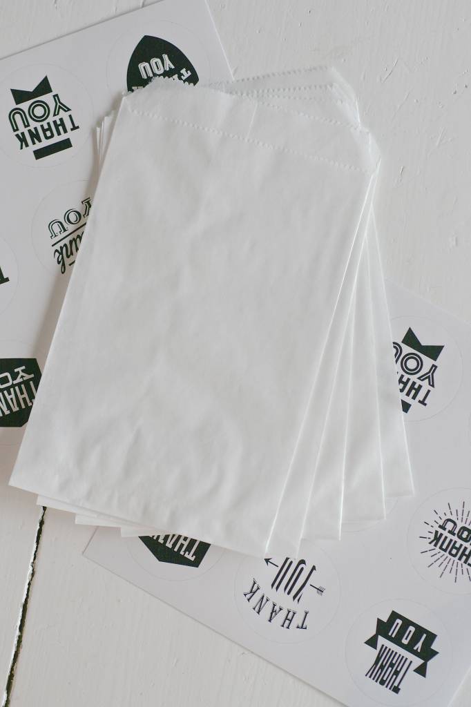 Papieren witte zakjes 10x15cm wit, 10 stuks