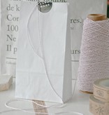 Papieren blokbodem zakjes 10,5x6x17cm, wit, 10 stuks