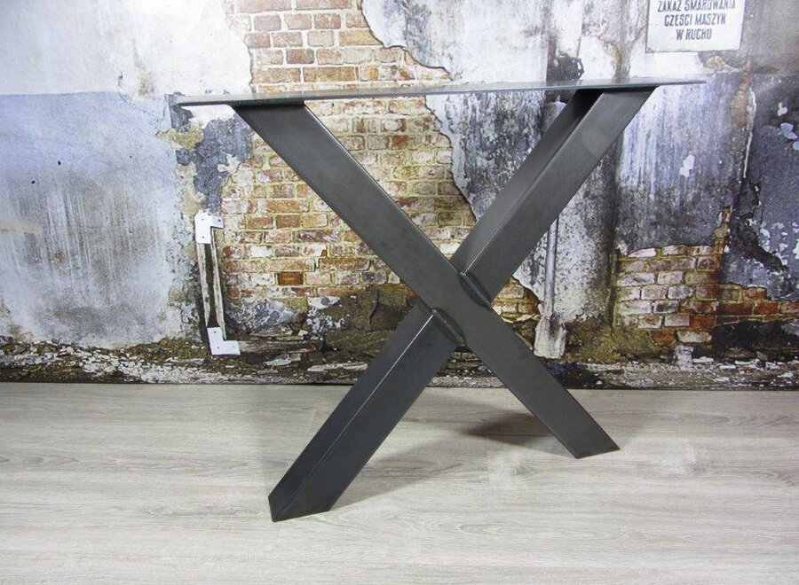Handgemaakt Industrieel tafelonderstel X tafelpoot / kruispoot Standaard
