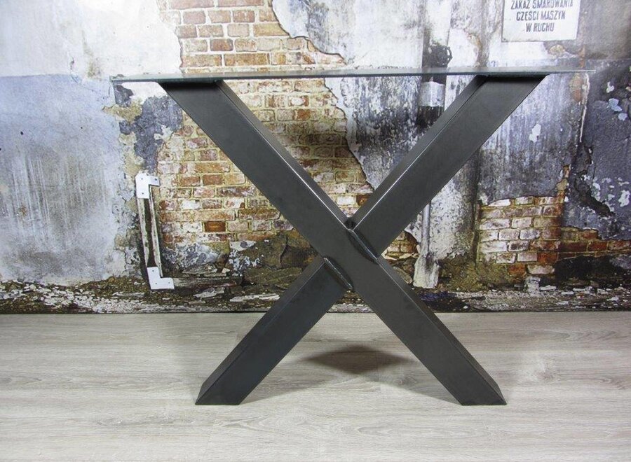 Handgemaakt Industrieel tafelonderstel X tafelpoot / kruispoot Standaard