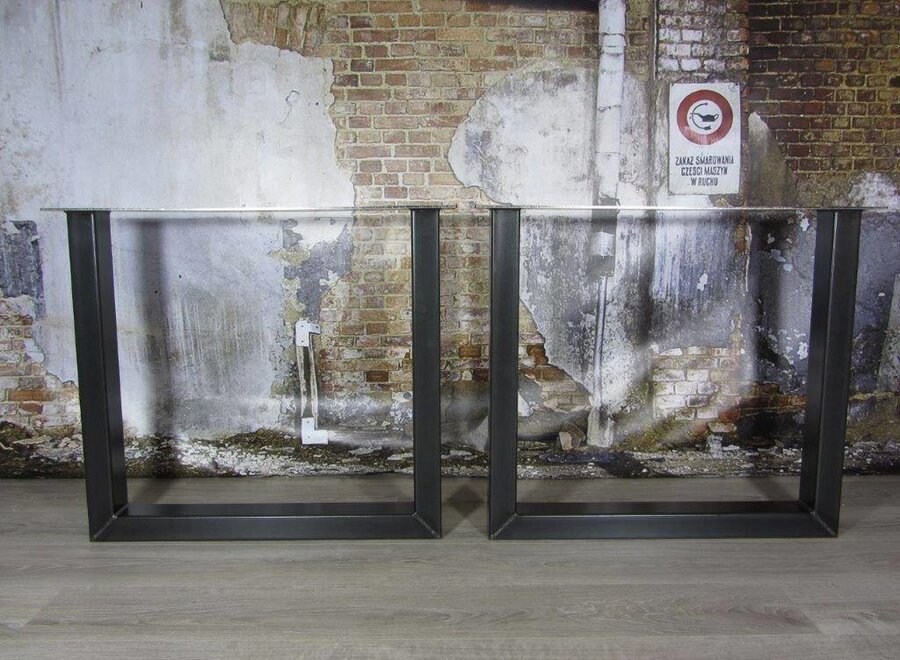 Handgemaakte Industriele tafelpoten model U Standaard