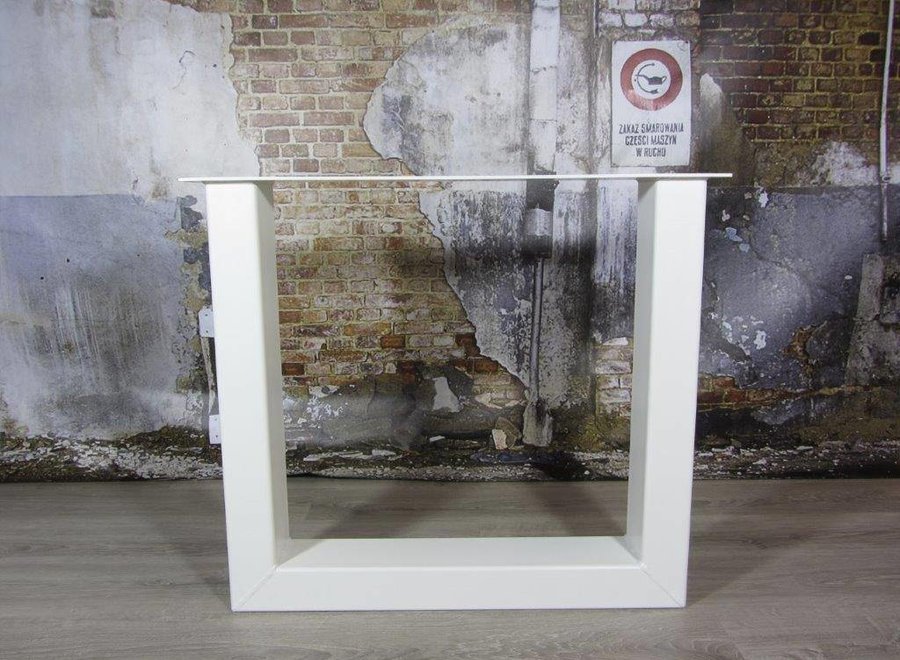 Handgemaakt Industrieel tafelonderstel U tafelpoot Zwaar WIT