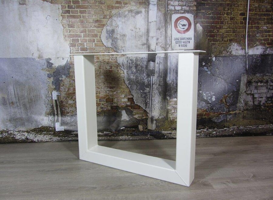 Handgemaakt Industrieel tafelonderstel U tafelpoot Zwaar WIT