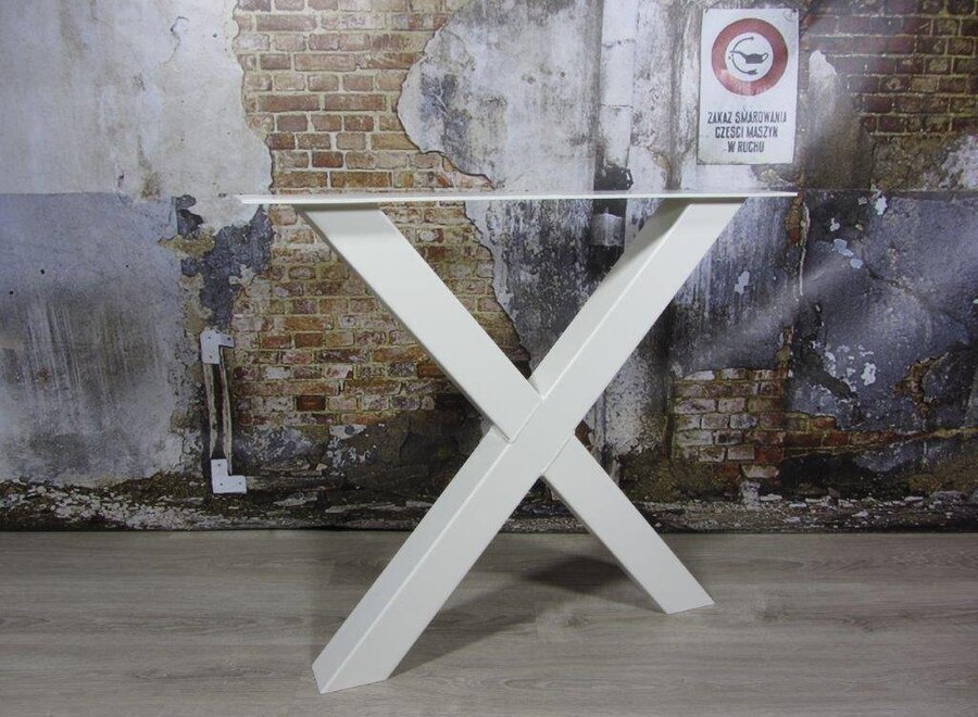Tafelonderstel model X Kruispoot WIT Standaard