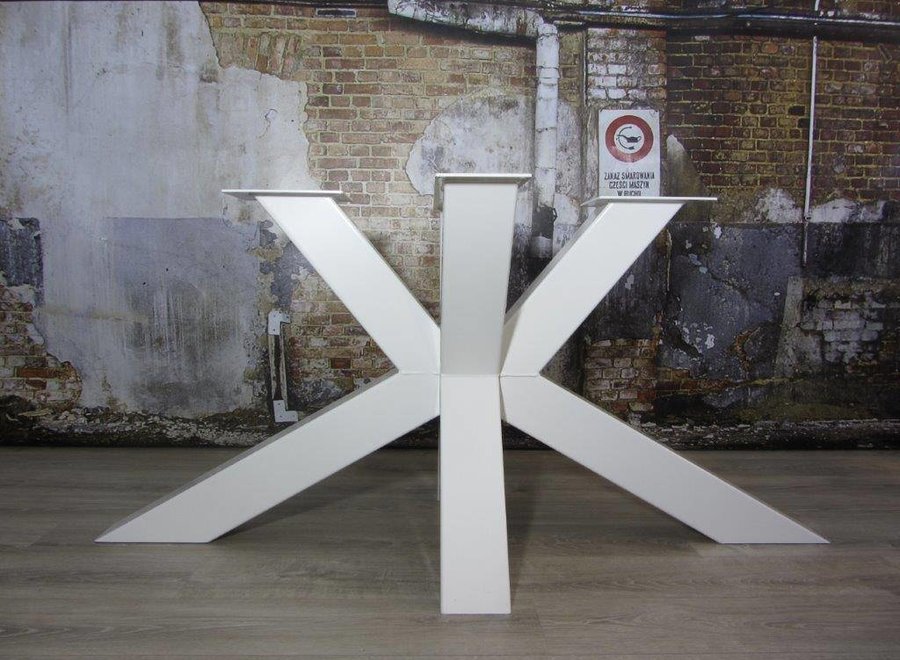 Handgemaakt industrieel tafelonderstel Matrix tafelpoot Zwaar Wit