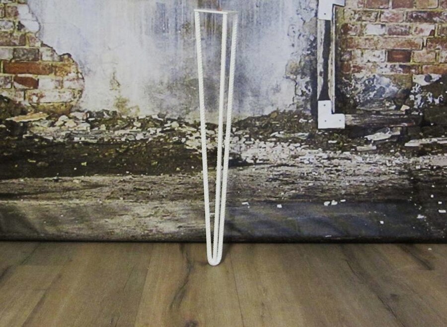 Betonijzer tafelpoot Hairpin wit