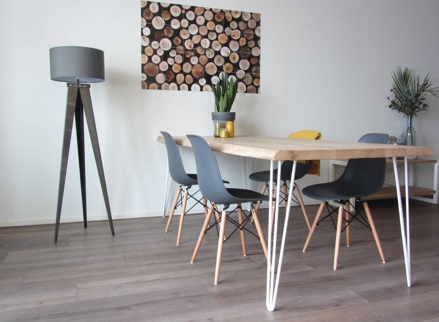 Betonijzer tafelpoot Hairpin wit