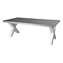 Betonnen tafel met zware witte kruispoten
