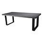 Betonnen tafel met stalen strip tafelpoten