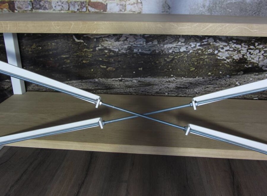 Industrieel TV meubel WIT