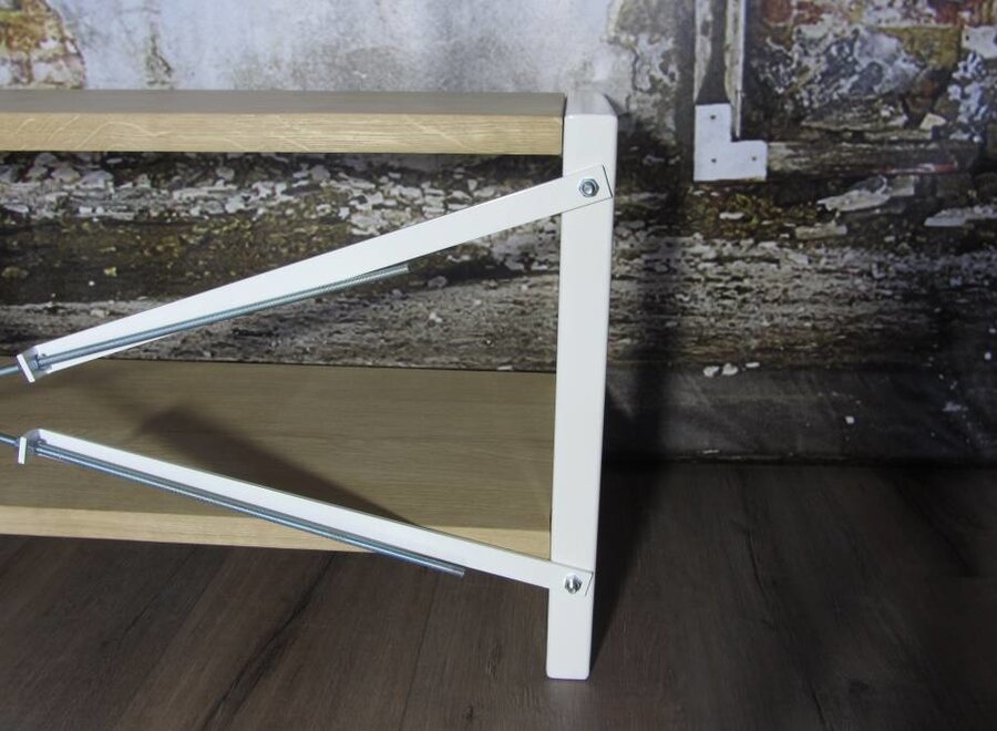 Industrieel TV meubel WIT