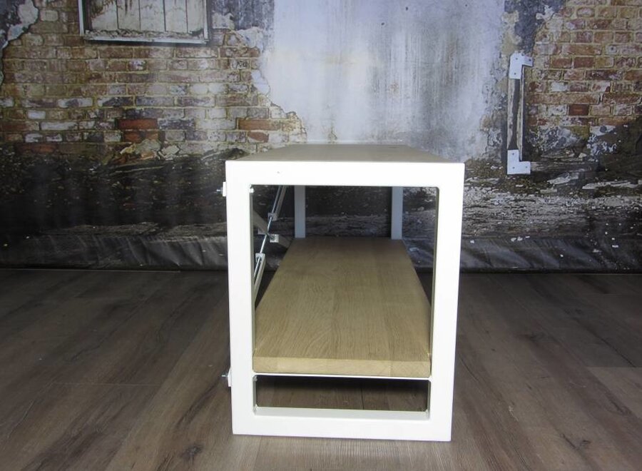 Industrieel TV meubel WIT