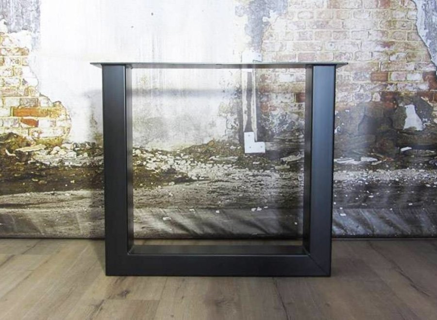 Handgemaakt Industrieel tafelonderstel U tafelpoot Zwaar ZWART