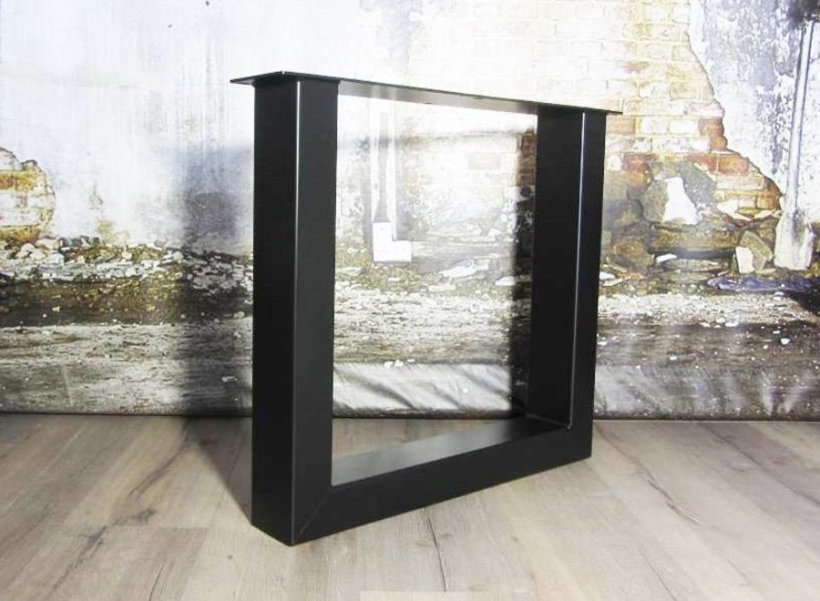 Handgemaakt Industrieel tafelonderstel U tafelpoot Zwaar ZWART