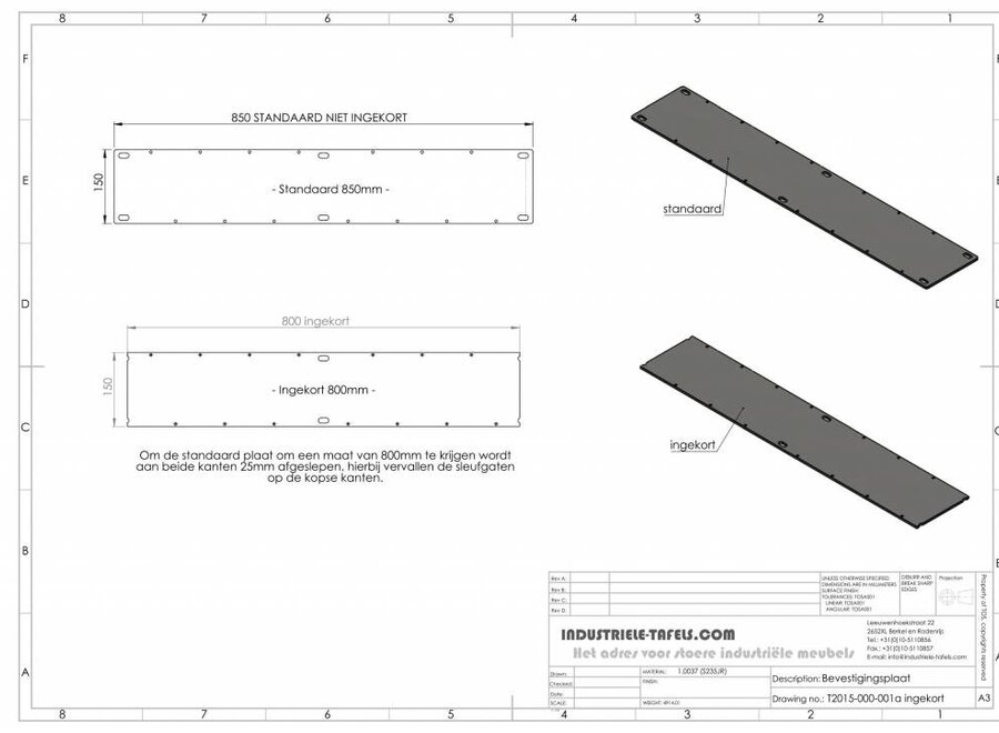 Handgemaakt industrieel tafelonderstel Matrix tafelpoot Zwaar Zwart