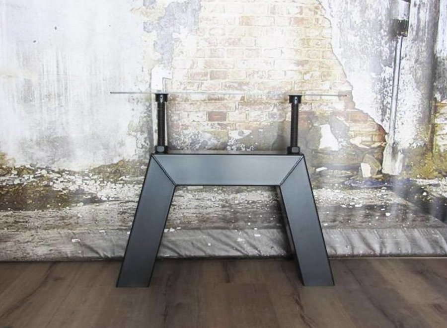 Verstelbaar tafelonderstel Bridge tafelpoot Zwaar zwart