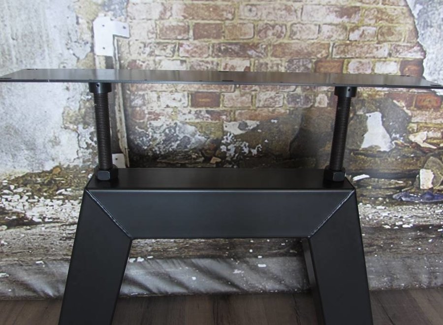 Verstelbaar industrieel tafelonderstel Bridge poot Zwaar zwart