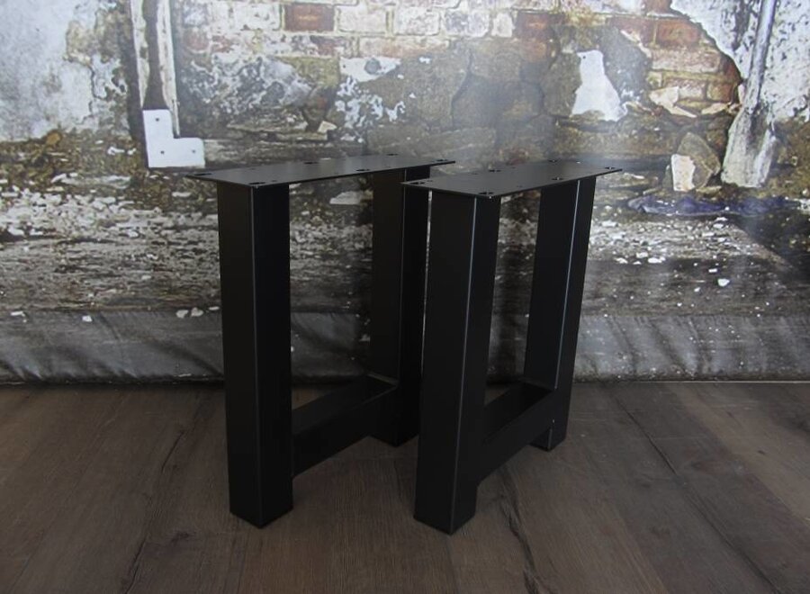 Losse industriele bankpoot model H zwart