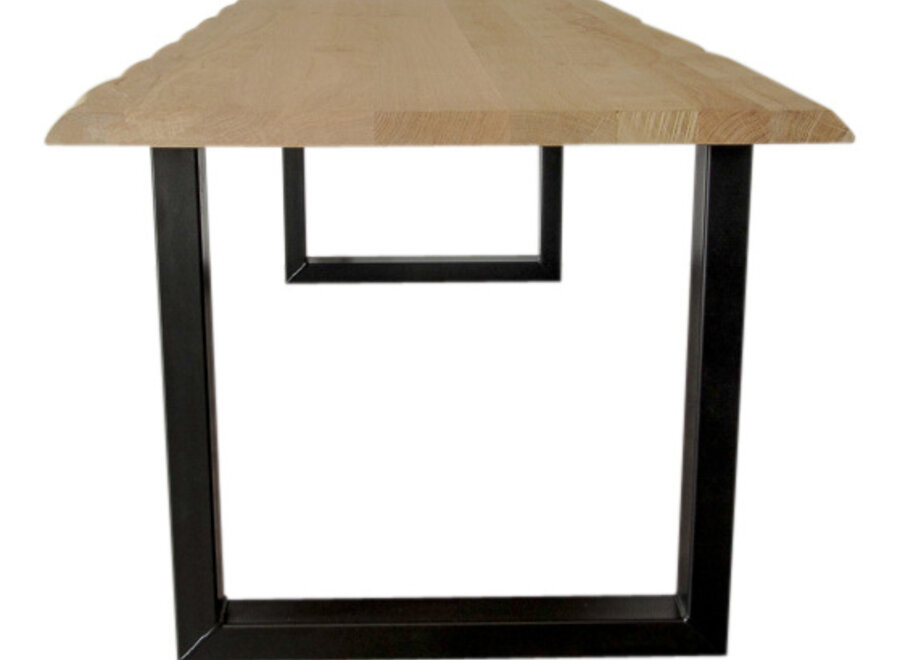 Handgemaakte Industriele tafelpoten model U Standaard zwart