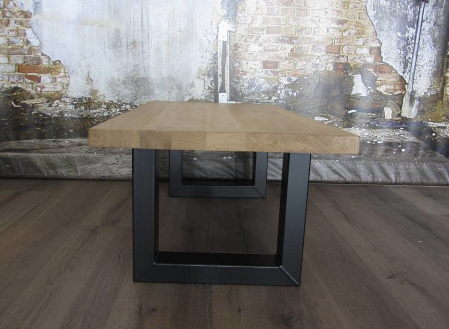 Handgemaakt industrieel salontafel onderstel U poot Standaard zwart