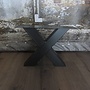 Handgemaakte industriele Salontafel poten model X standaard zwart