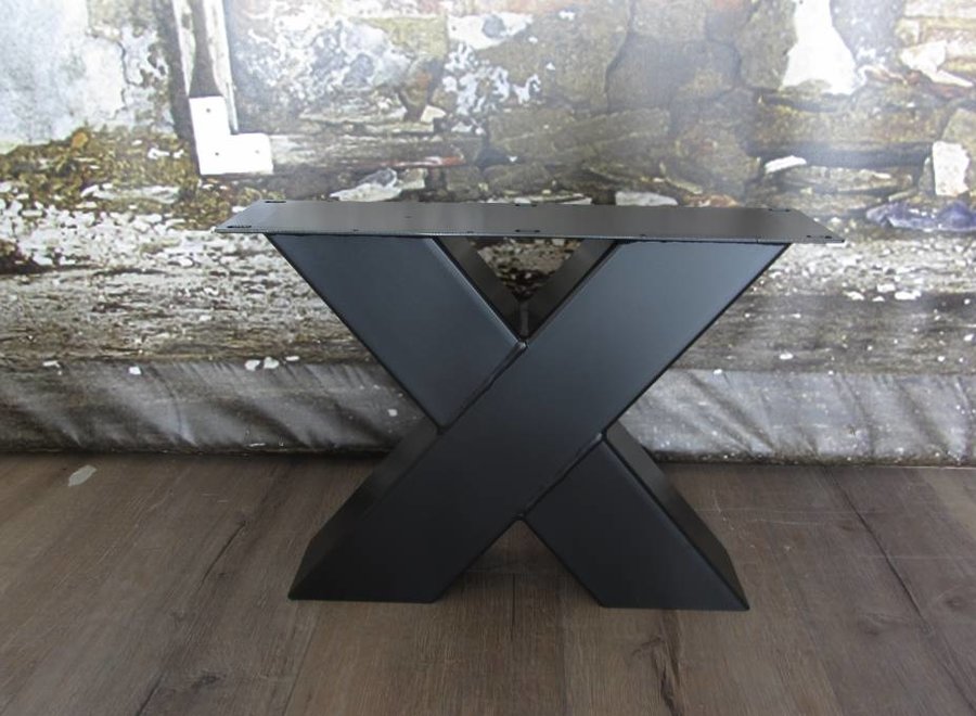 Salon X tafelpoot Zwaar zwart