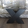 Handgemaakte industriele Salontafel poten model X Zwaar zwart