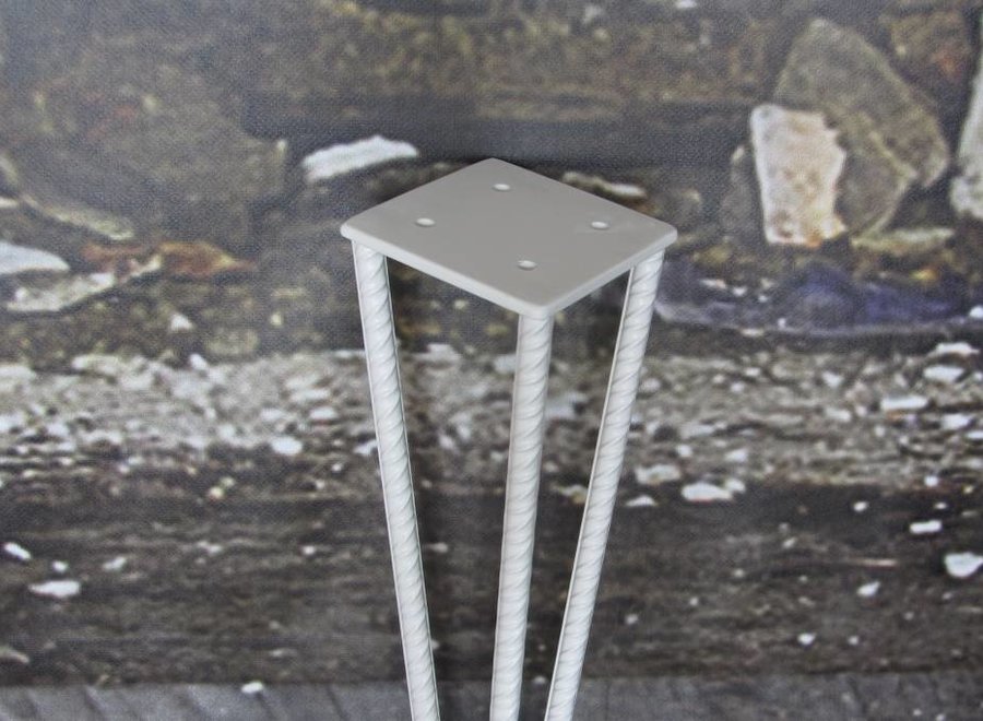 Betonijzer salontafel poot Hairpin WIT