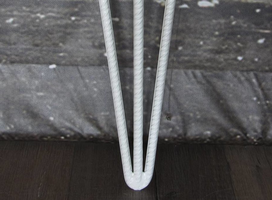 Betonijzer salontafel poot Hairpin WIT