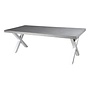 Betonnen tafel met standaard witte kruispoten