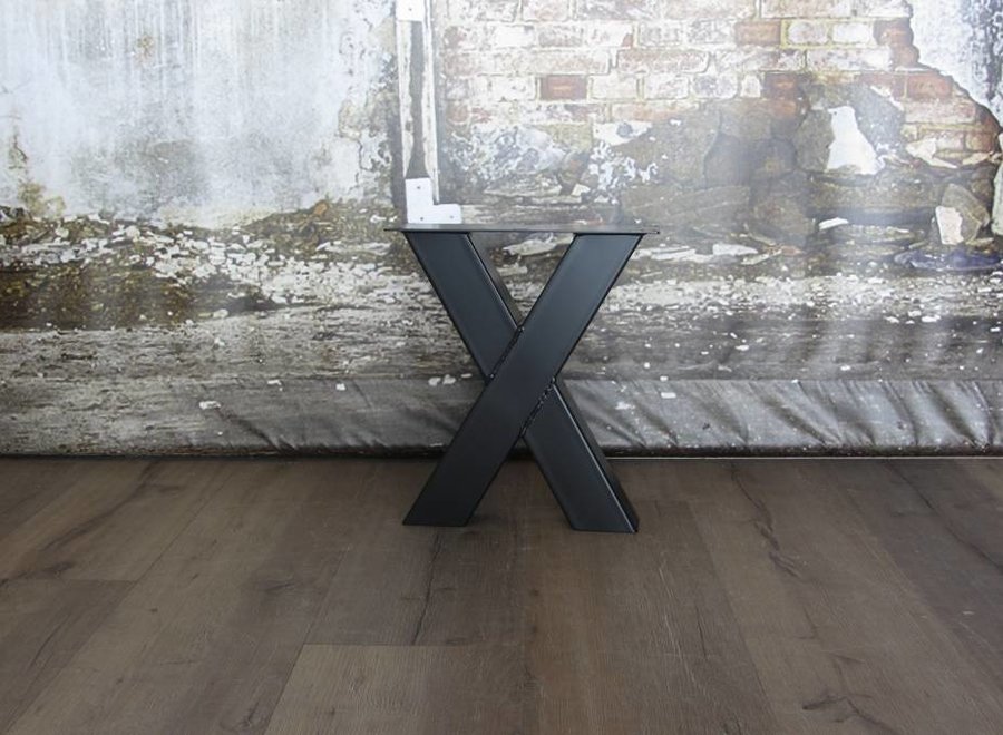 Losse industriele bankpoot model X zwart