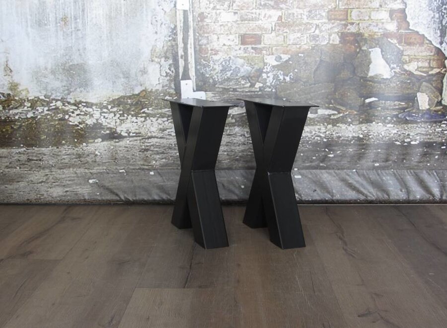 Losse industriele bankpoot model X zwart