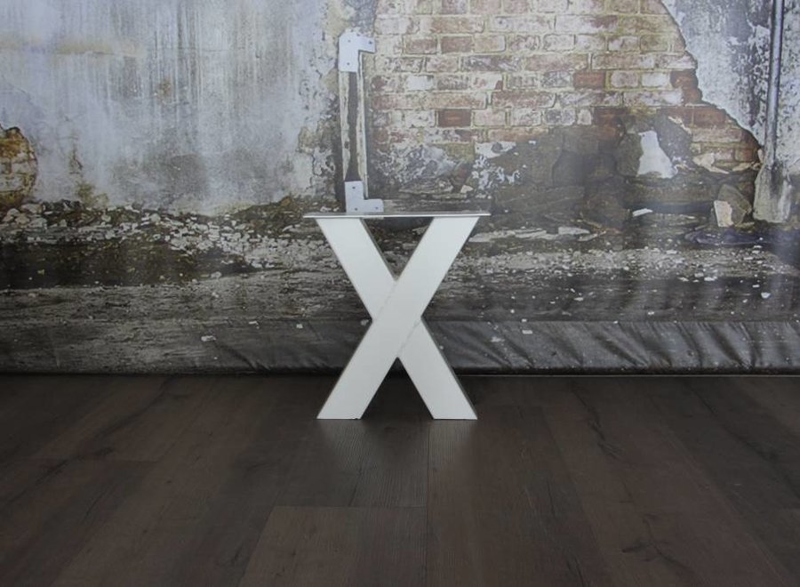 Losse industriele bankpoot model X wit