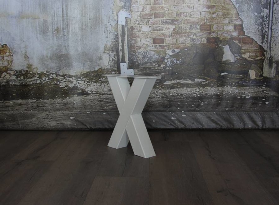 Losse industriele bankpoot model X wit