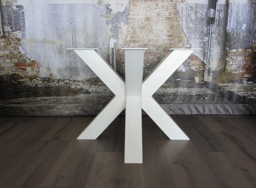 Tafelonderstel dubbele kruispoot zwaar WIT