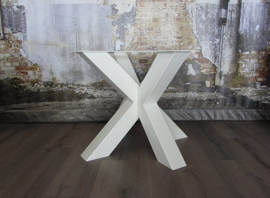 Tafelonderstel dubbele kruispoot Zwaar WIT