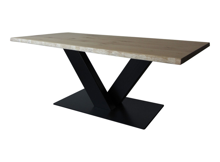 Industriële tafel met tafelonderstel V tafelpoot