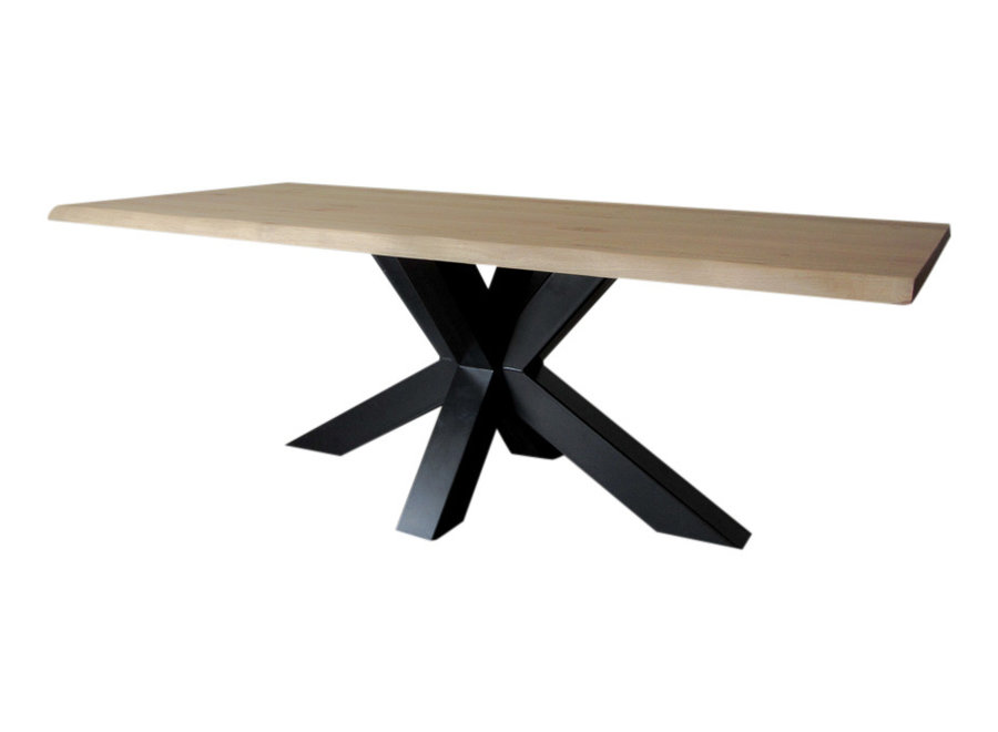 Industriële tafel voorzien van matrix tafelpoot /3d kruispoot