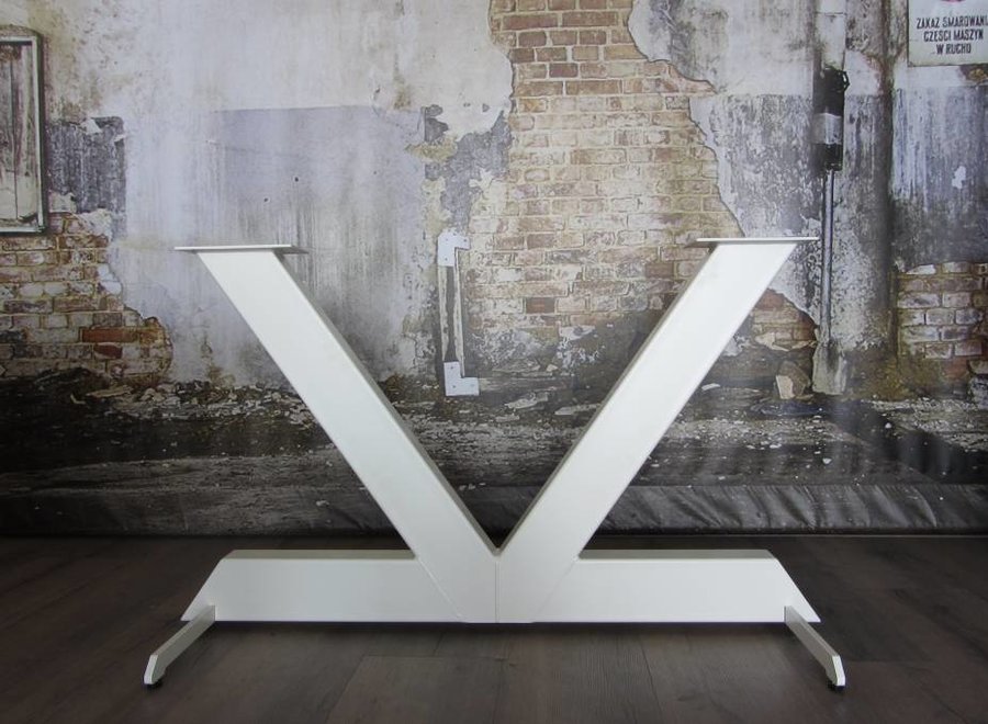 Tafelonderstel V tafelpoot wit