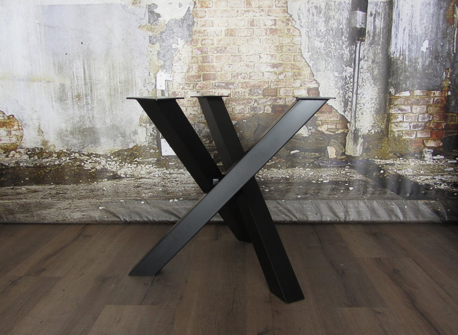 Stalen twist rond tafelpoot 8x8 zwart