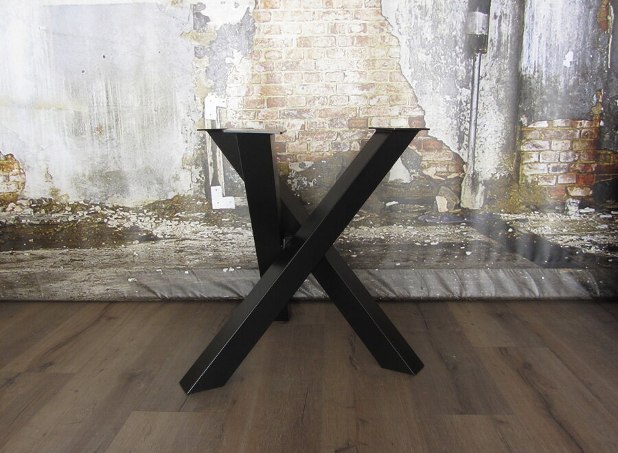 Stalen twist rond tafelpoot 8x8 zwart