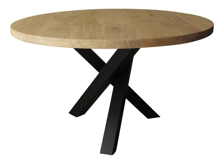 Stalen twist rond tafelpoot 8x8 zwart