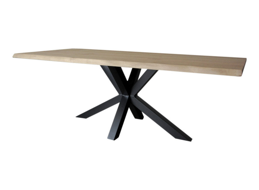 Industriële tafel voorzien van tafelonderstel Matrix light tafelpoot