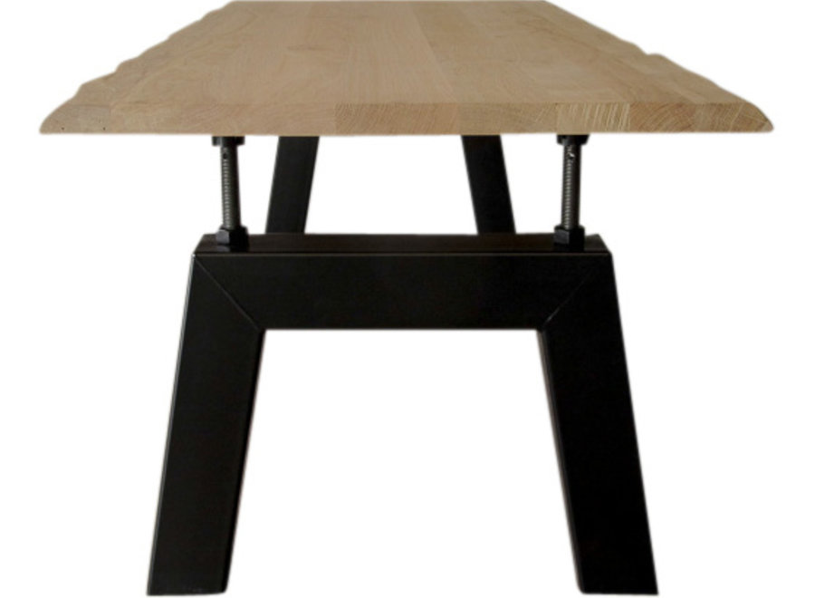 Industriële verstelbare tafel met Bridge tafelpoot