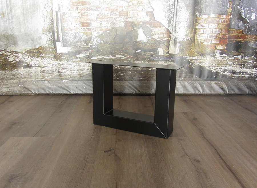 Stalen salontafelpoot model U Zwaar zwart